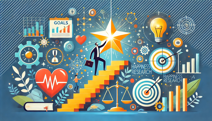 dalle_2024-07-26_17.45.00_-_an_illustration_for_a_blog_post_about_goals_and_well-being-_as_well_as_happiness_research._the_image_should_include_a_person_climbing_a_staircase_towa.webp